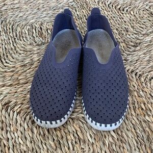 Ilse Jacobsen Navy Slip-On Shoes